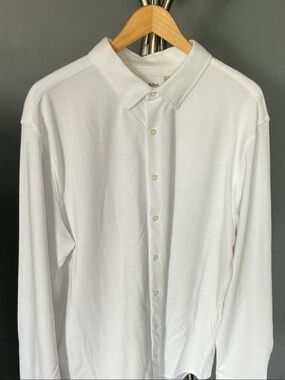 NWOT Goodfellow & Co White Long-Sleeve Casual Button-Down Shirt